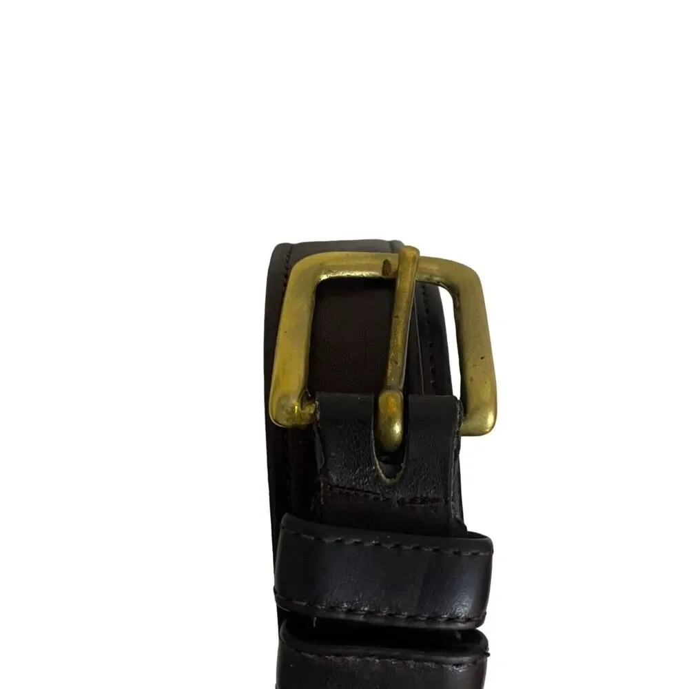 #7167 Coach Mens Brown Leather Belt 36 inch some wear